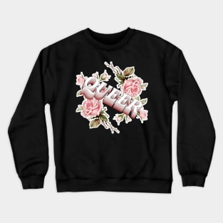 Vintage Victoriana Queer Rose Illustration Design Crewneck Sweatshirt